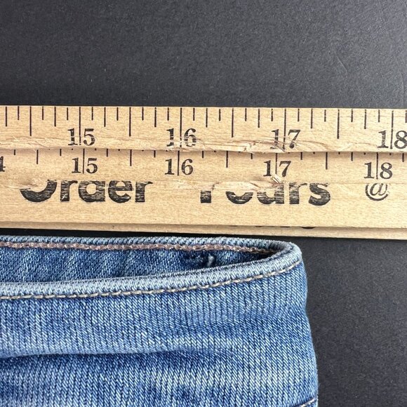 Paige Jeans Women 34x27* Claudine High Rise Crop Flare Blue Raw Hem Denim Tag 32 - Picture 16 of 16